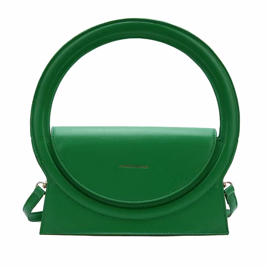 New Trendy Luxury Brand Women New Semicircle Clutch Bag Quality PU Leather Crossbody Bag Fashion Lady Shoulder Bag